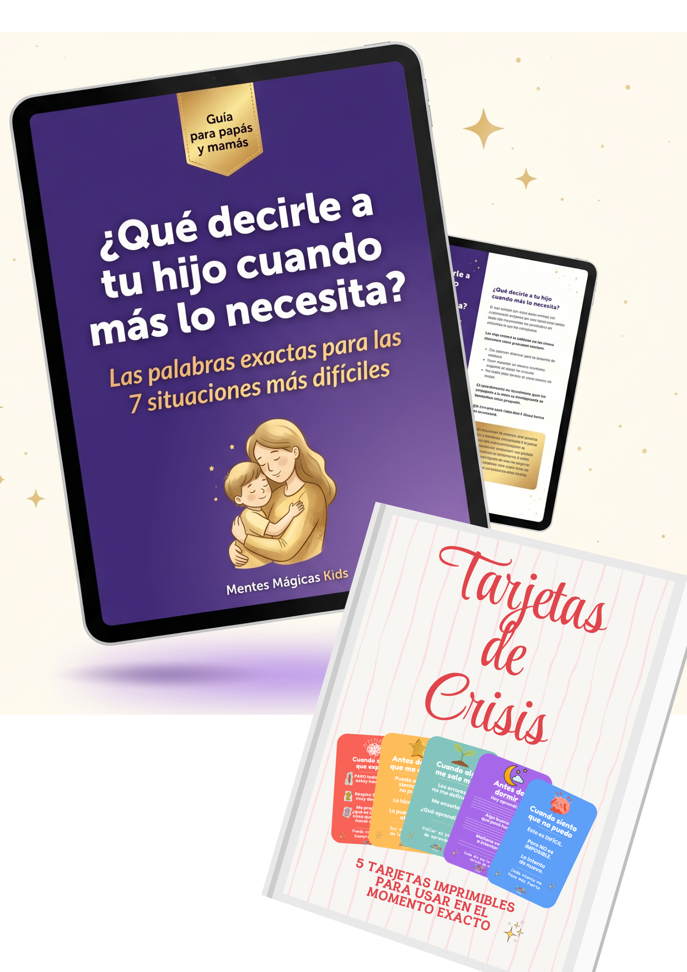 Kit Herramientas en Acción: Guía de conversaciones para papás + Tarjetas de crisis para tu hijo