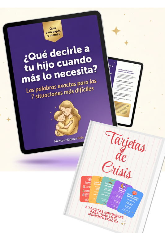 Kit Herramientas en Acción: Guía de conversaciones para papás  + Tarjetas de crisis para tu hijo